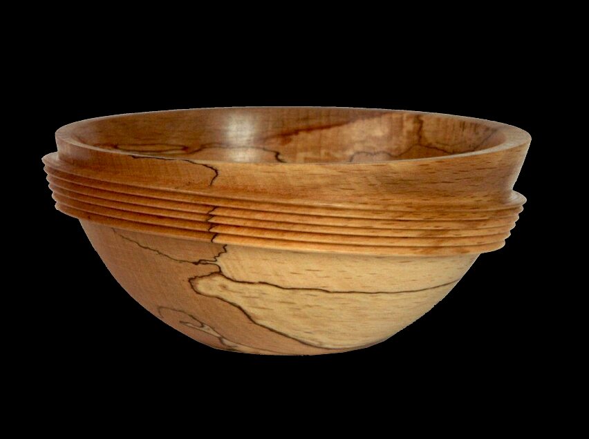 Bol en hêtre échauffé, diamètre 13 cm