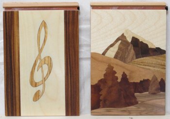 Bloc-notes en marqueterie