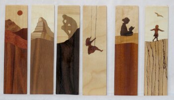 Marque-pages en marqueterie